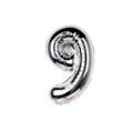 Pikkukuva 2 / 2: Numeroilmapallo / Metallic Balloon 34 cm - hopea Silver 9