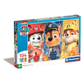 Miniatyrbillede 1 af 2: Paw Patrol Pussel med 104 Bitars – Clementoni