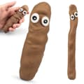 2-Pack - Stressboll / Klämboll - Bajskorv - Stretchig Brun