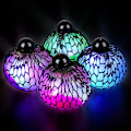 Miniatyrbillede 9 af 9: Stressbold Lysende / Klemmebold i Net – Glitter Multicolor