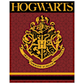 Miniatyrbillede 1 af 2: Harry Potter Crest fleecefilt i korall 120x150 cm