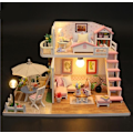 Miniatyrbillede 2 af 5: Dockhus / Dockskåp - Leksakshus för Barn - Med möbler