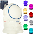 Miniatyrbild 1 av 10: Silikon nattlampa vit astronaut