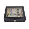 Miniatyrbilde 5 av 11: Klokkeboks / Klokkeetui / Klokkeoppbevaring - 10 rom Black