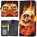 Pikkukuva 1 / 2: Samsung Galaxy S20 - Lompakkokotelo/Kuoret Burning Skull
