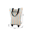 Miniatyrbillede 7 af 8: Indkøbstrolley / Indkøbstaske - Taske med hjul MultiColor Randig