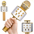 Miniatyrbild 1 av 7: Karaokemikrofon med Högtalare / Karaoke Mikrofon - Bluetooth Guld