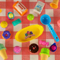 Miniatyrbilde 11 av 11: Picknickkorg desserter glassbar leksaksmat