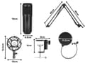 Pikkukuva 7 / 7: Studiomikrofon XLR kondensator set tripod popfilter