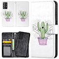 Pikkukuva 1 / 2: Samsung Galaxy A52/A52s 5G - Lompakkokotelo/Kuoret Happy Cactus Multicolor
