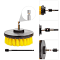Miniatyrbilde 4 av 4: Skurebørster til Drill - 3-deler Yellow