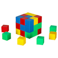Pikkukuva 8 / 11: Pedagogiska magnetiska kubiska byggklossar 32 el.