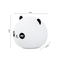 Miniatyrbild 3 av 3: Nattlampa för barn panda rgb led fjärrkontroll usb