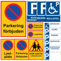 Miniatyrbillede 1 af 2: Parkeringsskilt / Advarselsskilt Parkering / Trafikskilt MultiColor 21x30 - KUND PARKERING