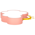 Miniatyrbild 4 av 11: LED takplafond moln vägglampa rosa