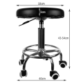 Miniatyrbilde 5 av 7: Krakk med Hjul - Arbeidskrakk - Frisørkrakk - Frisør / Salong Black
