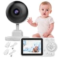 Babymonitor kamera mikrofon live nattläge LCD vaggvisor alarm