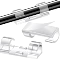 Miniatyrbillede 1 af 2: Selvklæbende Kabelholder – Kabelclips Transparent Små (20-pack)
