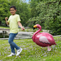 Miniatyrbillede 2 af 2: Foilballong Flamingo Rosa, 83 cm, med gångfunktion