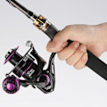 Pikkukuva 5 / 6: Metal Spinning Wheel Long-range Fish Wire Wheel, Style: KD SE2000 (Half Metal Ball Grip) Multicolor
