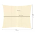 Miniatyrbilde 3 av 11: Solseil / Seglduk - Vanntett - 4x3 m - 180g/m2 Beige