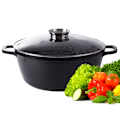 Miniatyrbild 4 av 11: 13L Gryta med lock – Non stick beläggning – Induktionshäll