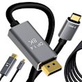Miniatyrbillede 1 af 10: USB-C till DisplayPort 1.4 kabel 1.8m – Upp till 8k