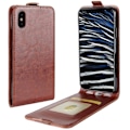 Pikkukuva 1 / 7: iPhone X/XS - Flipfodral med Kortfack - Brun Brown