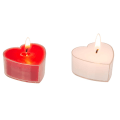 Miniatyrbillede 4 af 4: 8-Pak - Hjerteformede Fyrfadslys / Lys til Valentinsdag Multicolor