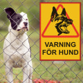 Miniatyrbild 2 av 3: VARNING FÖR HUND Skylt - Hundskylt / Varningsskylt / A4 multifärg