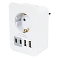 Miniatyrbillede 1 af 6: Eluttag med 2 USB-A och 2 USB-C