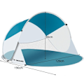 Miniatyrbillede 2 af 10: Strandtelt / Pop-Up Telt / Vindbeskyttelse - 190x120x90cm Multicolor