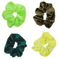 Miniatyrbillede 5 af 8: 4-Pak - Scrunchie – Hårbånd Multicolor