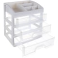 Miniatyrbilde 3 av 7: Sminkestativ / Stativ for sminke - 6 rom & 3 skuffer White