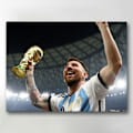 Miniatyrbillede 1 af 4: Lærredsbillede / Lærredstryk - Messi World Cup - 40x30 cm - Lærr