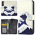 Pikkukuva 1 / 2: Samsung Galaxy S22 Plus - Lompakkokotelo/Kuoret Hyökyaalto Multicolor