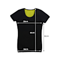 Miniatyrbillede 4 af 7: Kortærmet Kompressionstrøje / Fitnesstrøje Neopren – T-shirt Dame Black M