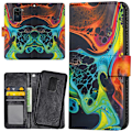 Miniatyrbilde 1 av 2: Xiaomi Redmi Note 9 - Lommebok Deksel Marmor Multicolor