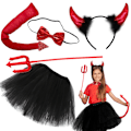 Pikkukuva 1 / 8: Djävul / Demon - Halloween Set för barn
