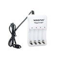Miniatyrbillede 1 af 3: 4x Batterioplader / Oplader - AA & AAA Batterier White