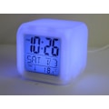 Miniatyrbild 3 av 3: Väckarklocka - Digital med LED & Termometer - Klocka multifärg