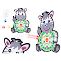 Miniatyrbillede 1 af 7: Kardborre dart spel säkert dart mål zebra