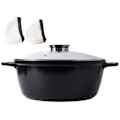 Miniatyrbild 8 av 11: 13L Gryta med lock – Non stick beläggning – Induktionshäll