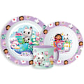 Miniatyrbild 1 av 2: Gabby's Dollhouse middagsset, mikropolymer-set med kopp 265 ml