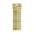 Pikkukuva 2 / 2: Guld Papperssugrör i Färgmix, 24-pack