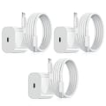 Miniatyrbilde 1 av 3: Lader for iPhone - Hurtiglader - Adapter + Kabel 20W USB-C White 3-Pack iPhone