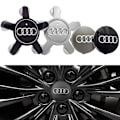 Miniatyrbild 1 av 6: 4-Pack - Audi Centrumkåpor / Hjulnav Emblem - Bil Svart 60 mm