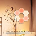 Miniatyrbillede 7 af 11: Hexagon Væglampe / LED-lampe i 6 moduler – Fjernstyret