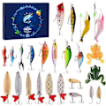 Miniatyrbillede 1 af 4: Fiskekroge / Wobblere - 24 fiskegrej i Julekalender