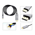 Miniatyrbillede 7 af 10: USB-C till DisplayPort 1.4 kabel 1.8m – Upp till 8k